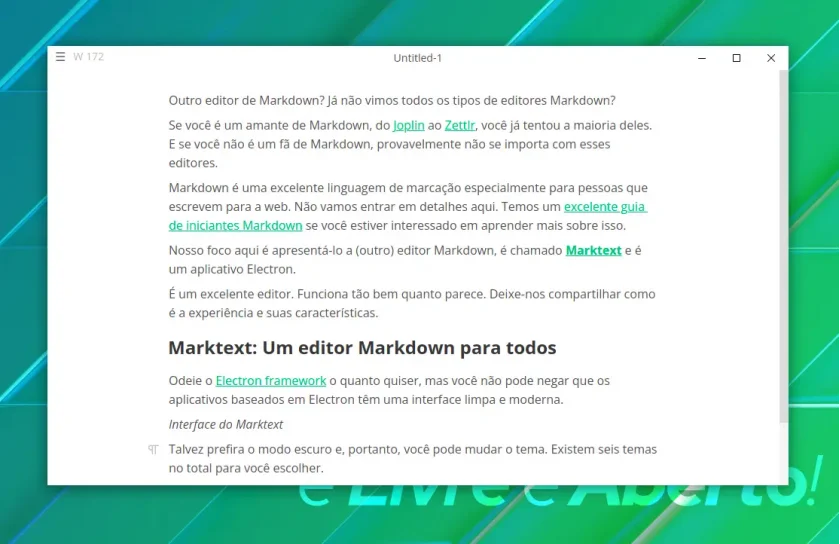 Interface do MarkText Interface do MarkText