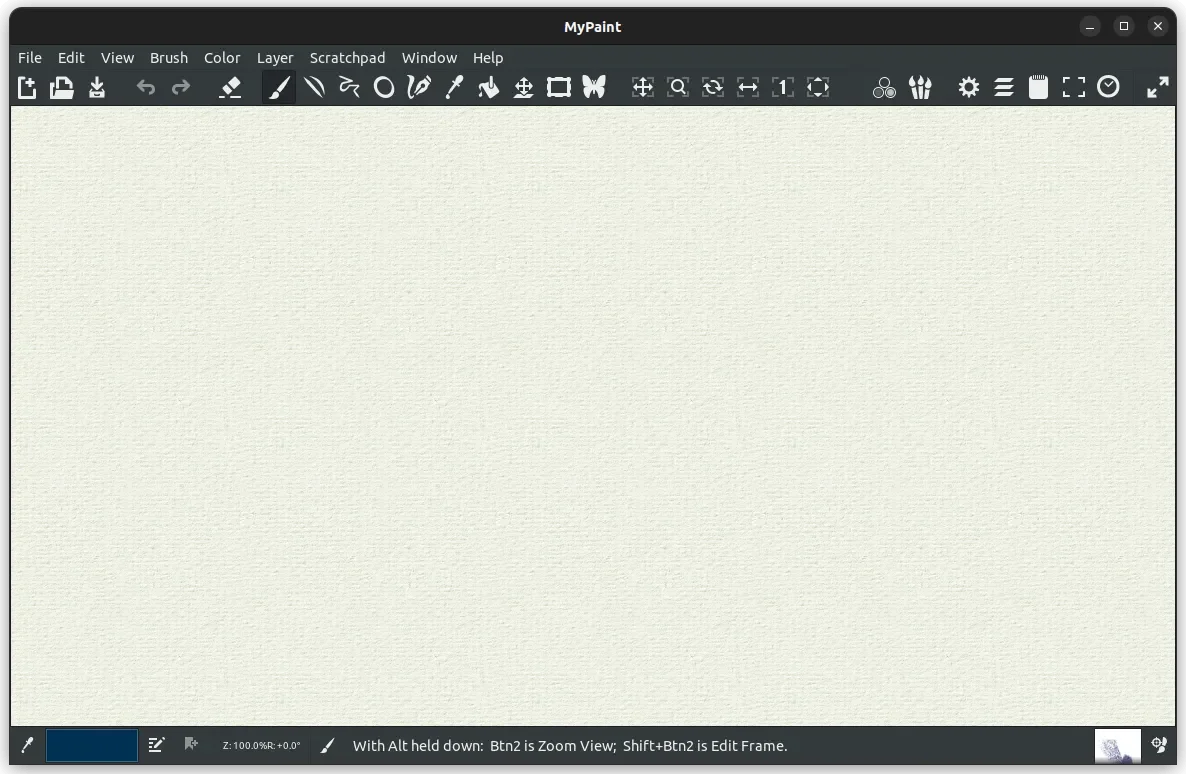 uma captura de tela do mypaint