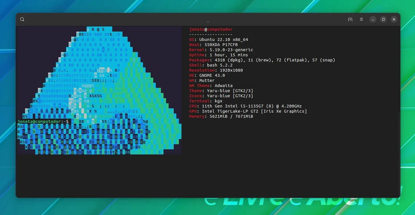 Imagem Neofetch com backend de caca Imagem Neofetch com backend de caca