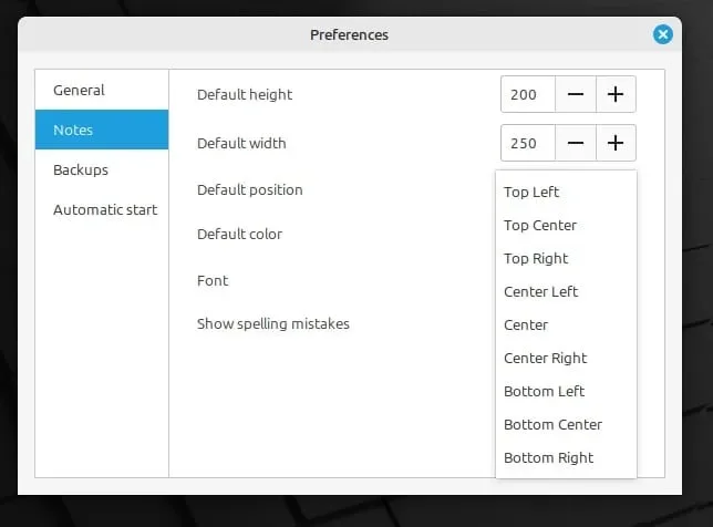 Nota Preferência de posição Linux Mint 22