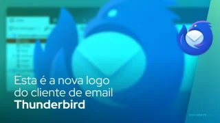 Esta é a nova logo do cliente de email Thunderbird