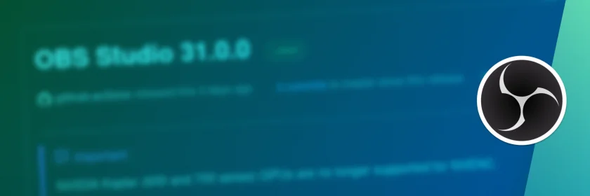 OBS Studio 31.0 lançado com NVIDIA Blur Filter e Background Blur