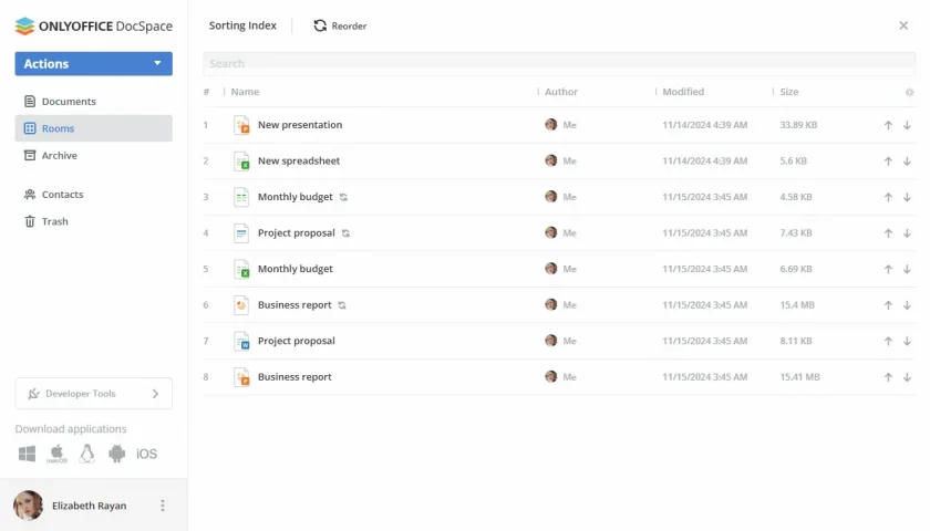 Virtual Data Rooms em ação no ONLYOFFICE DocSpace 3.0