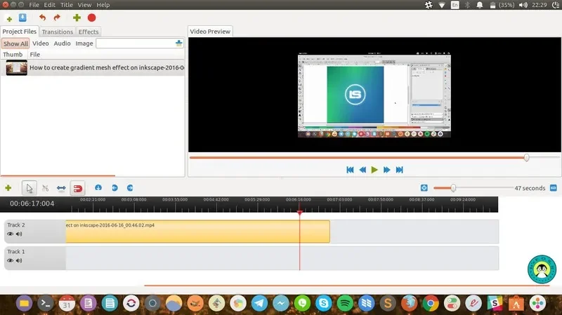 Openshot editor de vídeo gratuito no ubuntu
