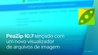 PeaZip 10.7 Open-Source Archive Manager apresenta um visualizador de imagens