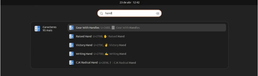 Pesquisando caracteres no Ubuntu 22.04