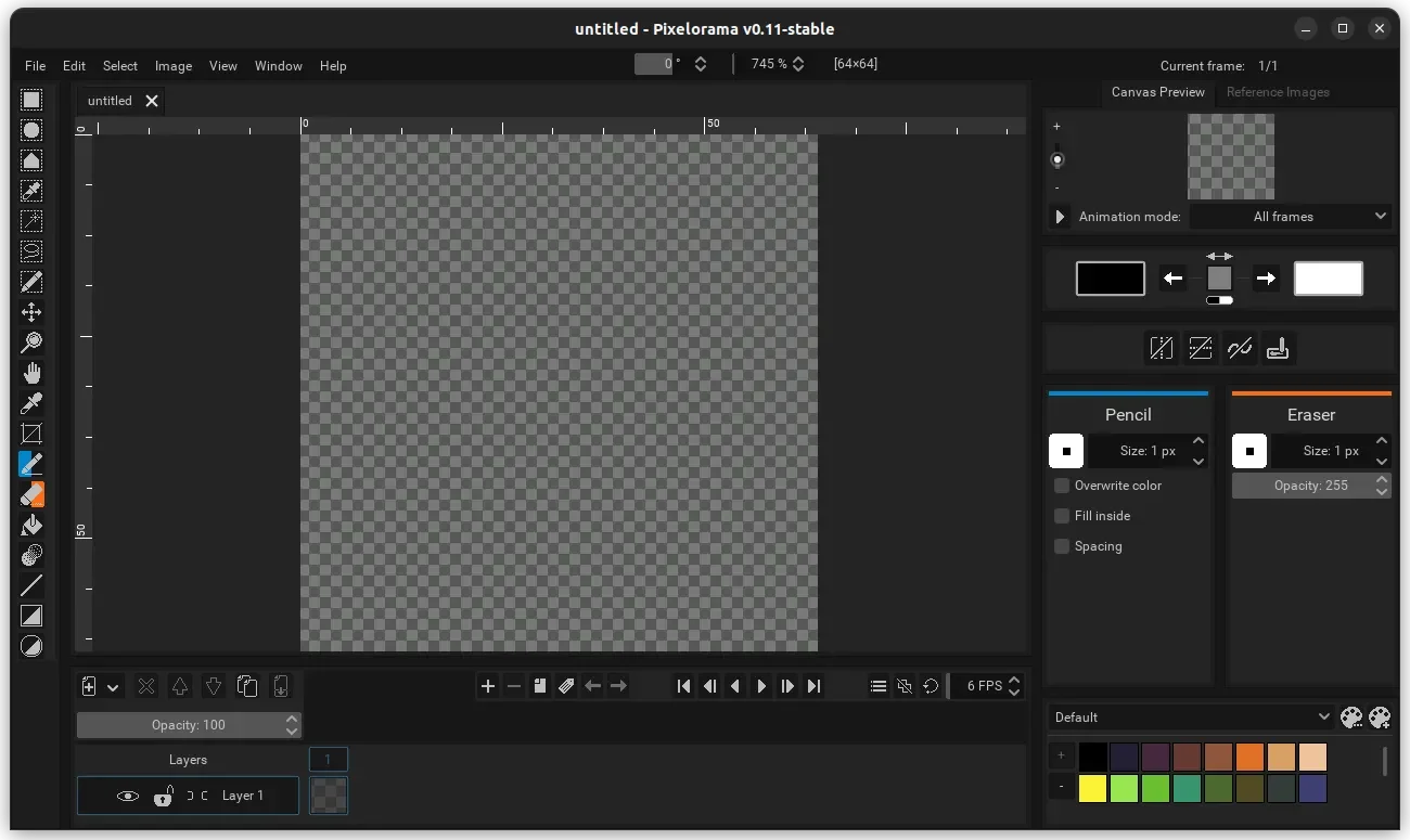 uma captura de tela do pixelorama
