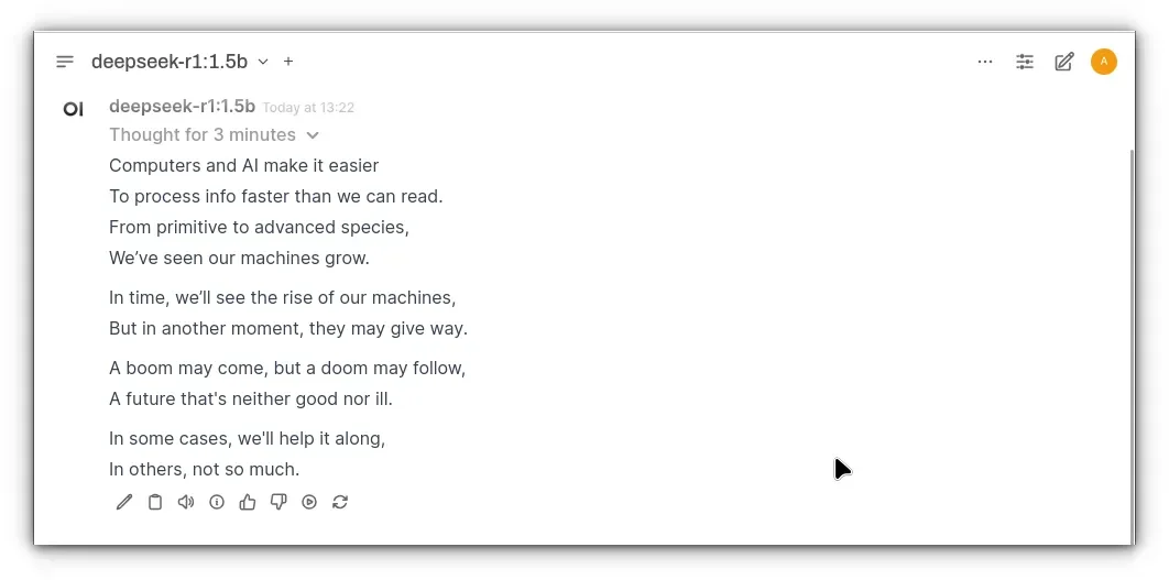 Poema escrito pelo DeepSeek AI