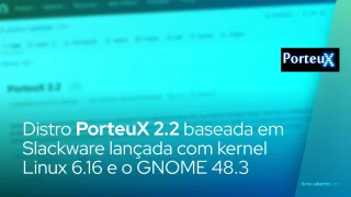 Distro PorteuX 2.2 baseada em Slackware lançada com kernel Linux 6.16 e o GNOME 48.3