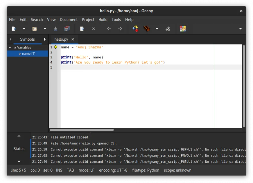 python-ide-geany python-ide-geany