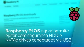 Raspberry Pi OS agora permite ejetar com segurança HDD e NVMe drives conectados via USB