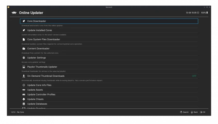 retroarch-online-updater-page retroarch-online-updater-page
