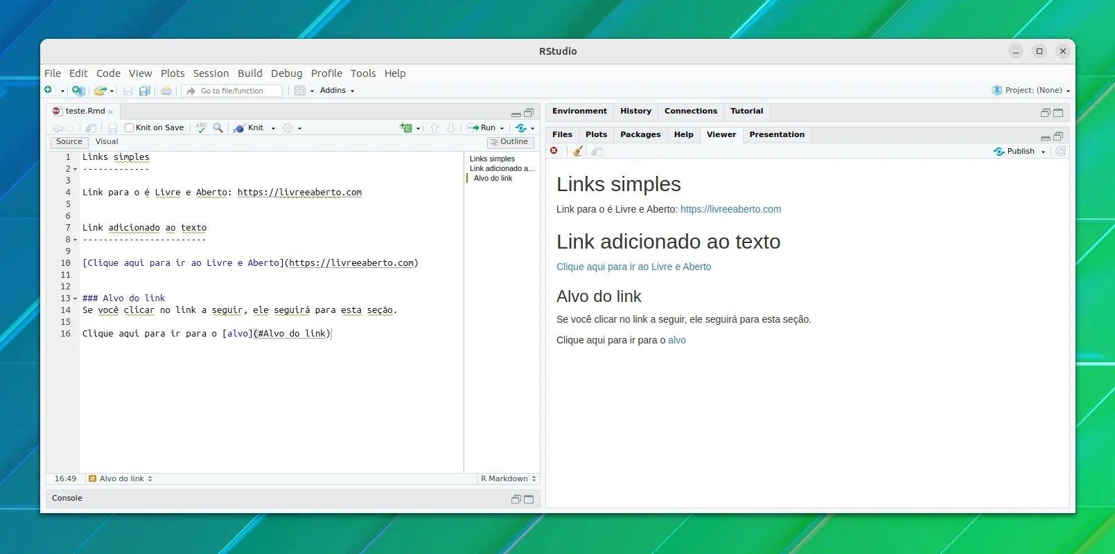 Links em rmarkdown