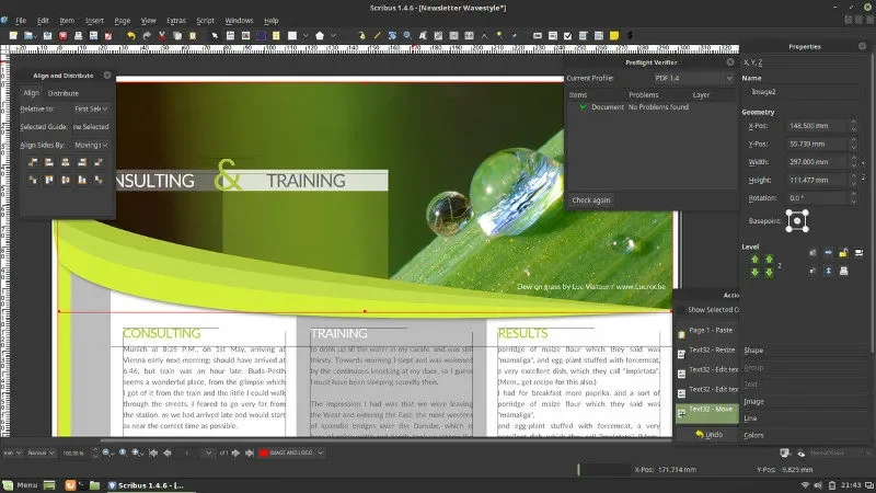 Scribus é uma alternativa ao Adobe Indesign no Linux