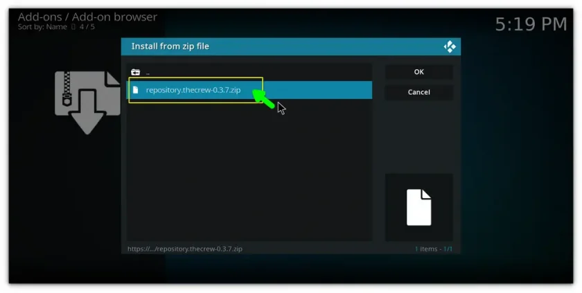 selecting-the-zip-file-inside-the-source selecting-the-zip-file-inside-the-source