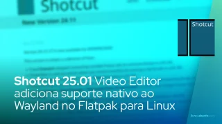 Shotcut 25.01 Video Editor adiciona suporte nativo ao Wayland no Flatpak para Linux