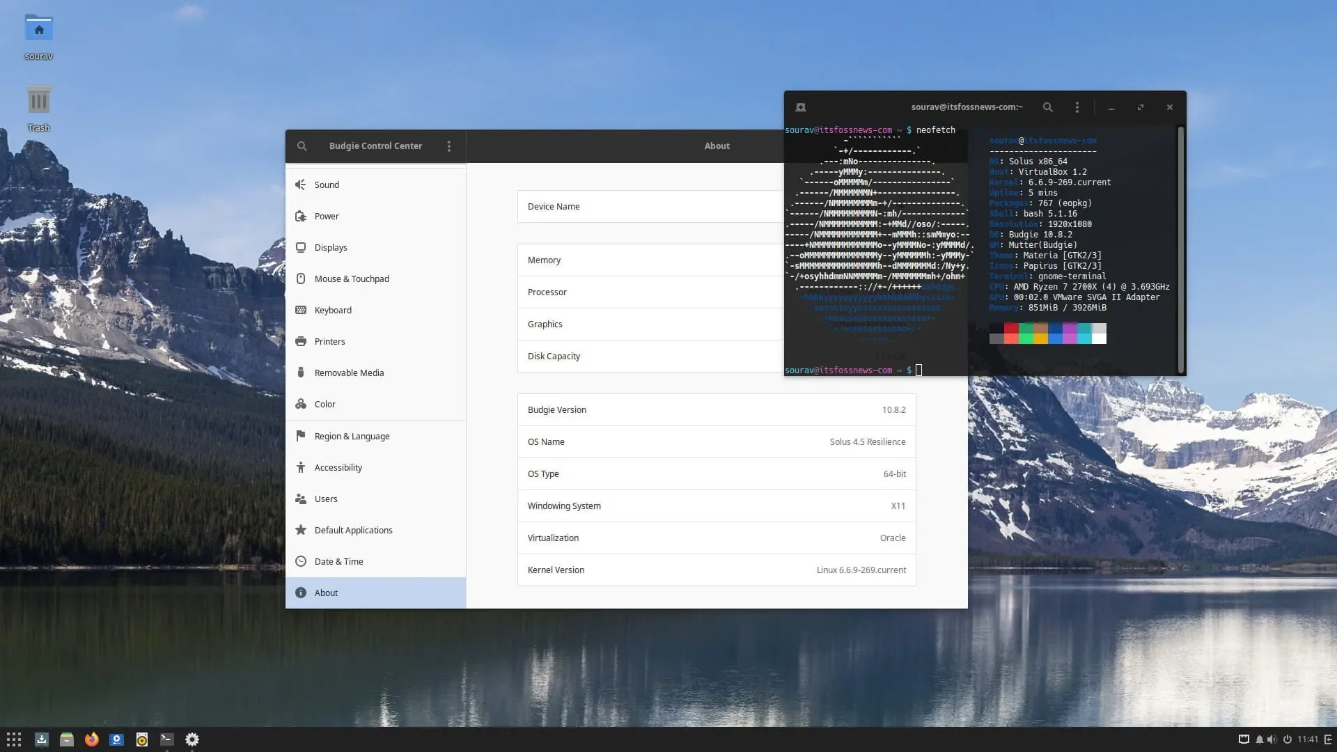 Uma captura de tela do Solus 4.5