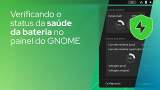 Verificando o status da saúde da bateria no painel do GNOME