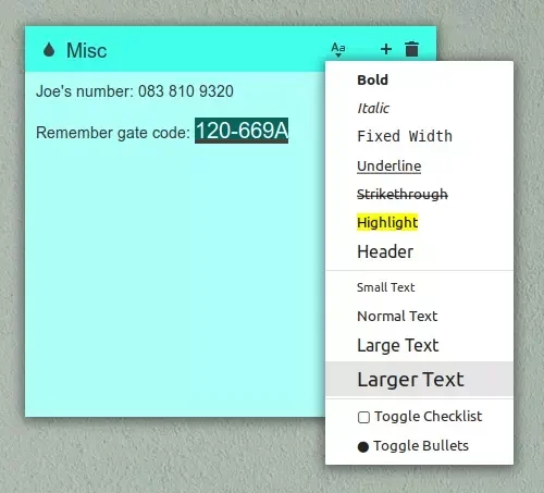 sticky-text