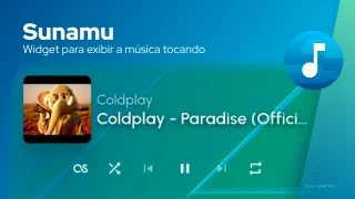 'Sunamu' é um widget que mostra a música que está tocando na sua área de trabalho