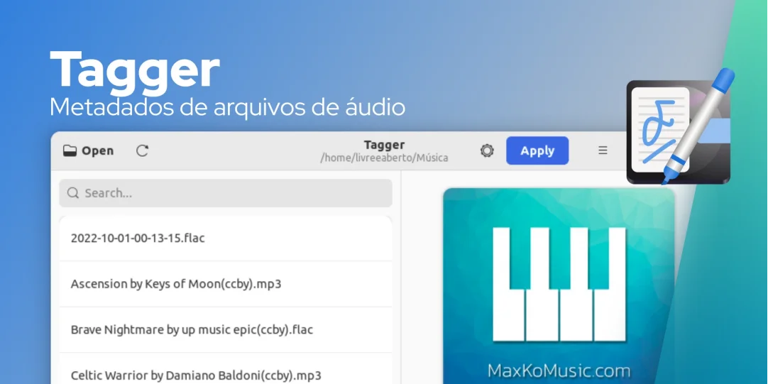 Tagger é um ótimo editor de tags de áudio GTK para desktops Linux