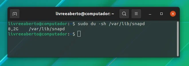 Tamanho reduzido da pasta /var/lib/snapd Tamanho reduzido da pasta /var/lib/snapd
