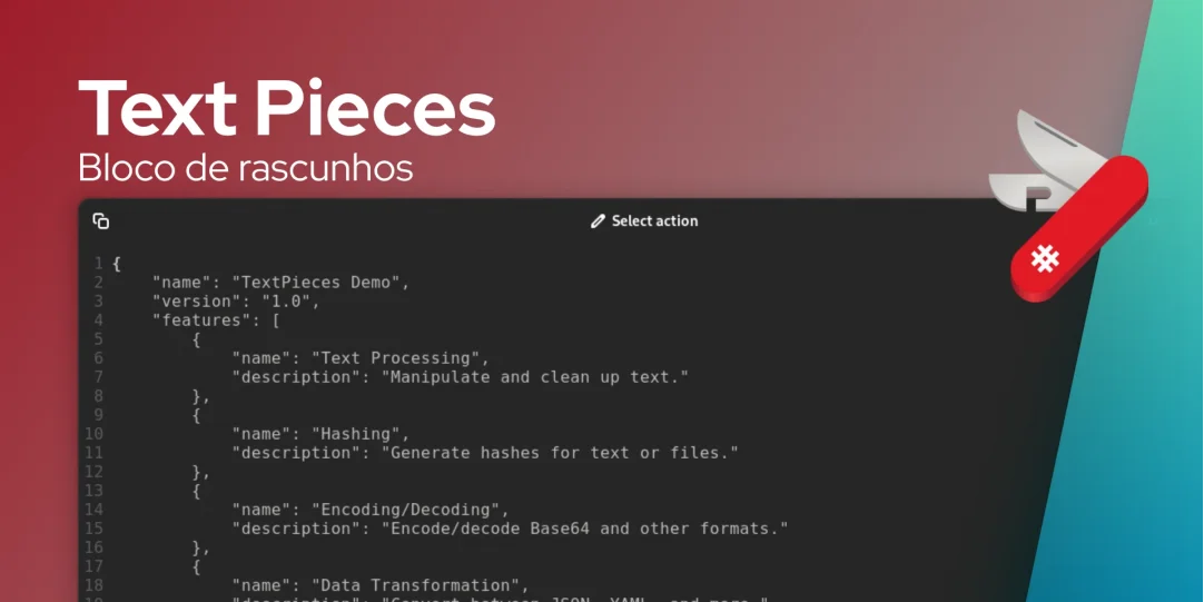 Text Pieces: um aplicativo de código aberto baseado em Rust para ajudar os desenvolvedores com transformações de texto