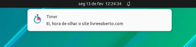 Você pode ativar as notificações quando os temporizadores forem concluídos