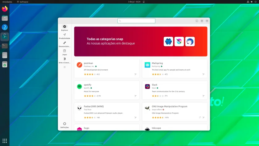 O novo aplicativo de software do Ubuntu O novo aplicativo de software do Ubuntu