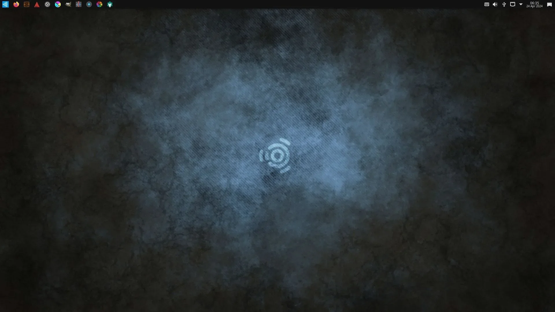 Uma captura de tela da tela da área de trabalho do Ubuntu Studio 24.04 LTS