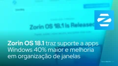 Zorin OS 18.1 traz suporte a apps Windows 40% maior e melhoria em organização de janelas