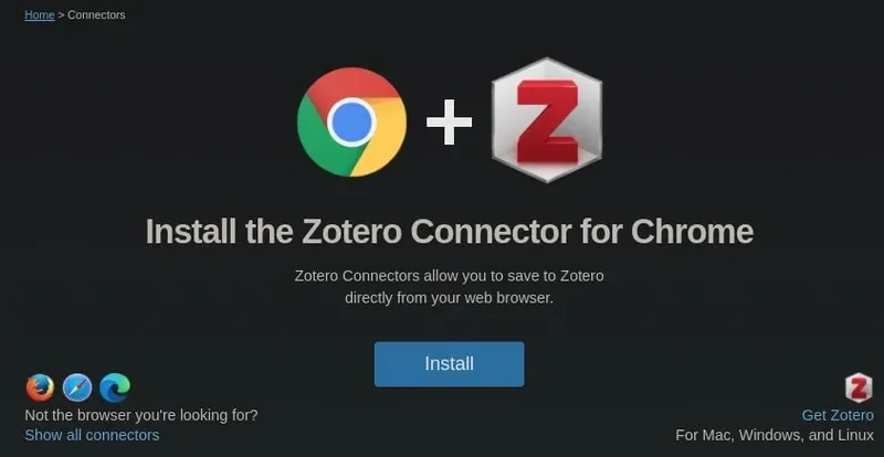 Extensão do Zotero