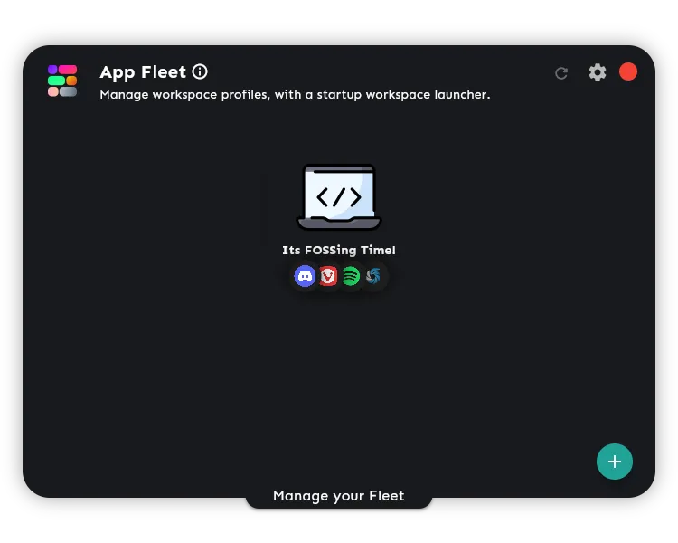 uma captura de tela do app fleet