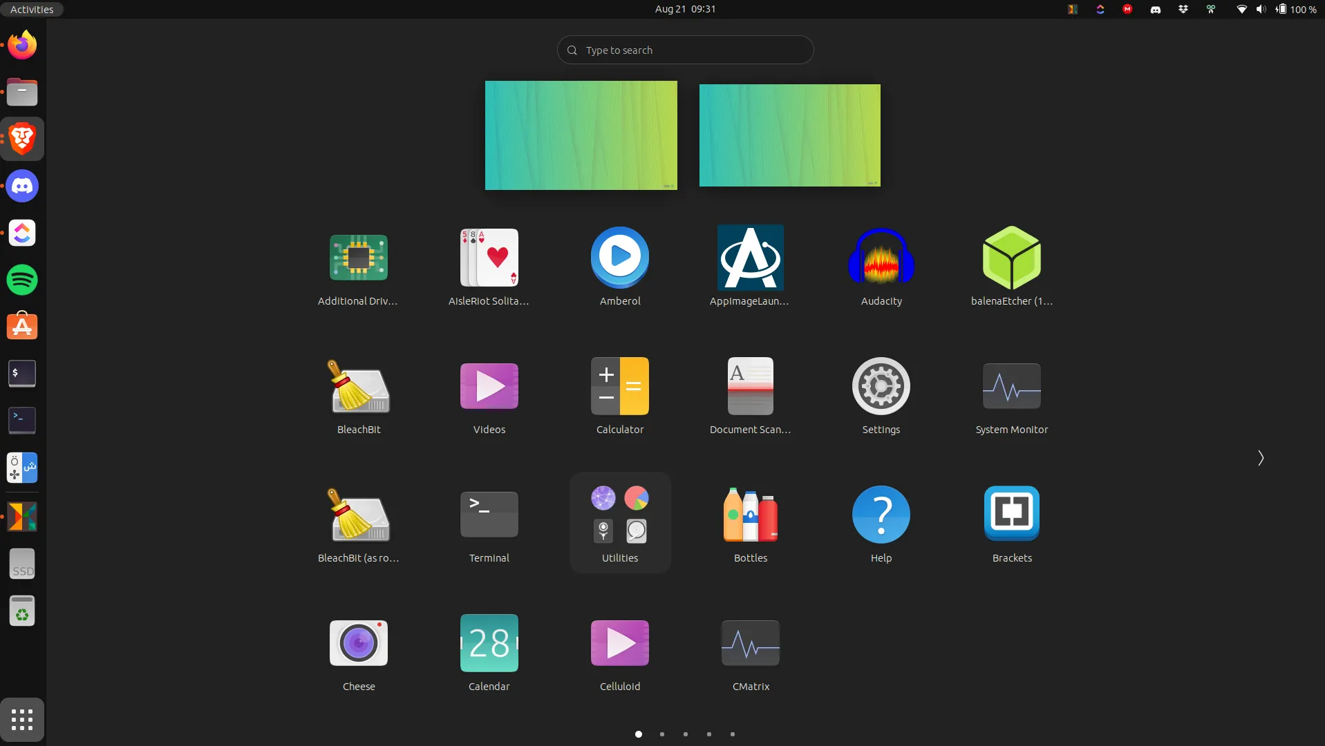 Mostrar aplicativos no Ubuntu com chaves Super+A