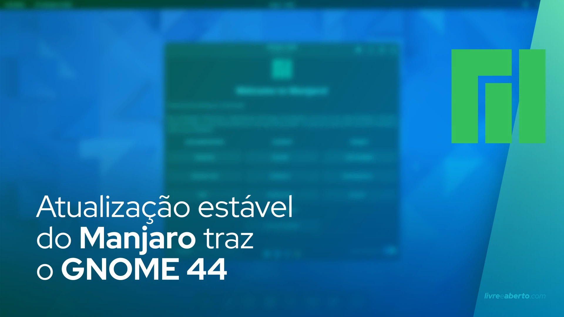 Atualização estável do Manjaro traz o GNOME 44