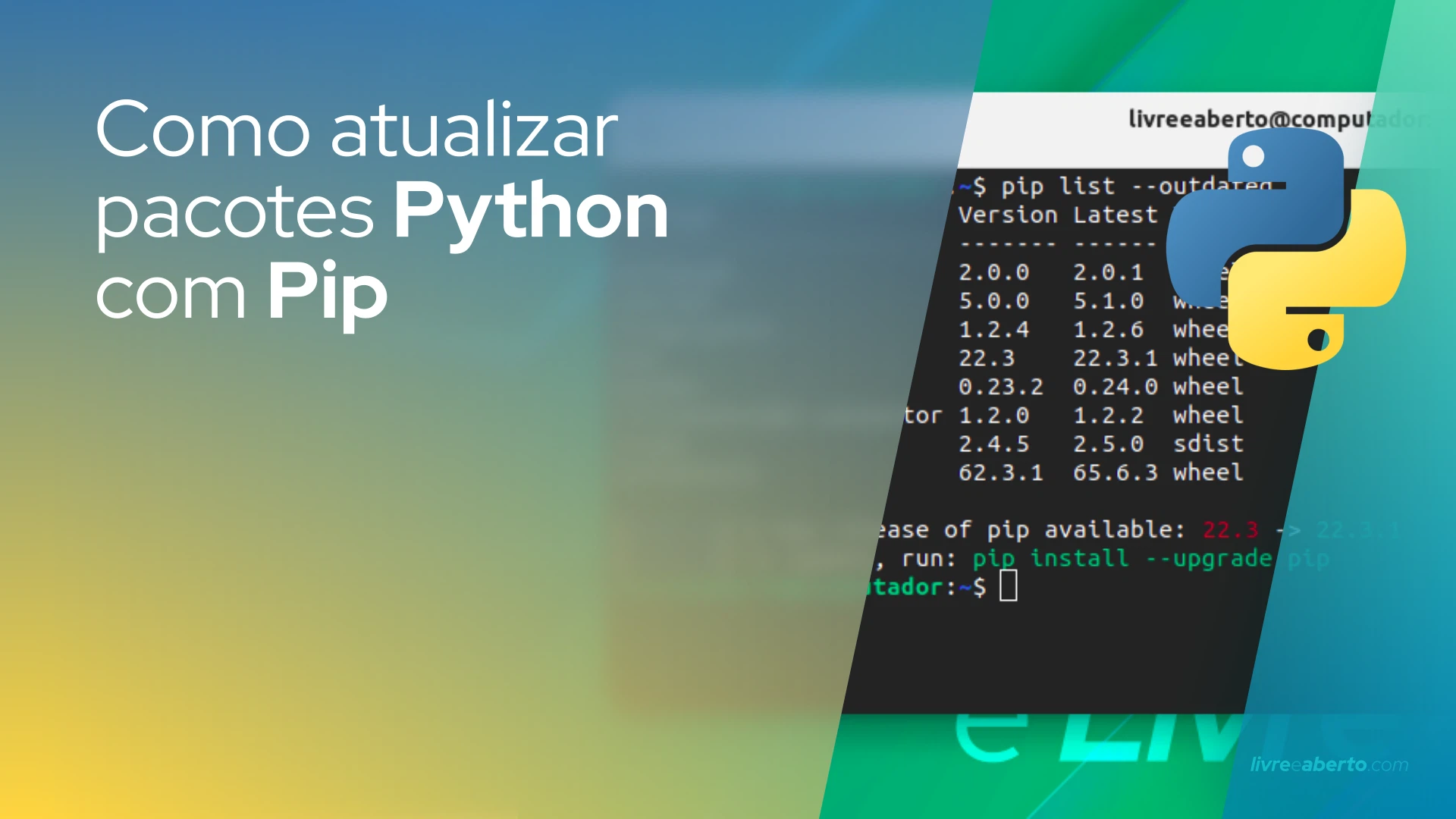 Como atualizar pacotes Python com Pip