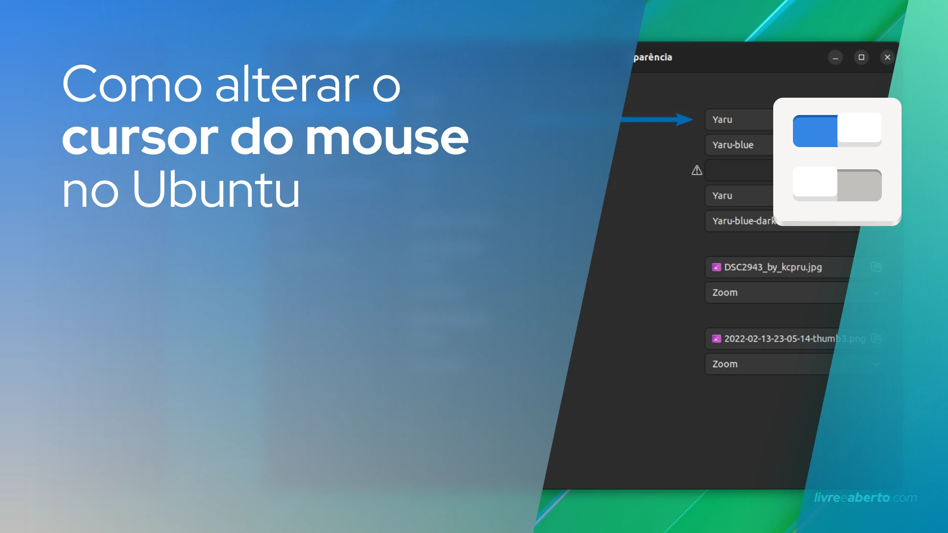 Como alterar o cursor do mouse no Ubuntu