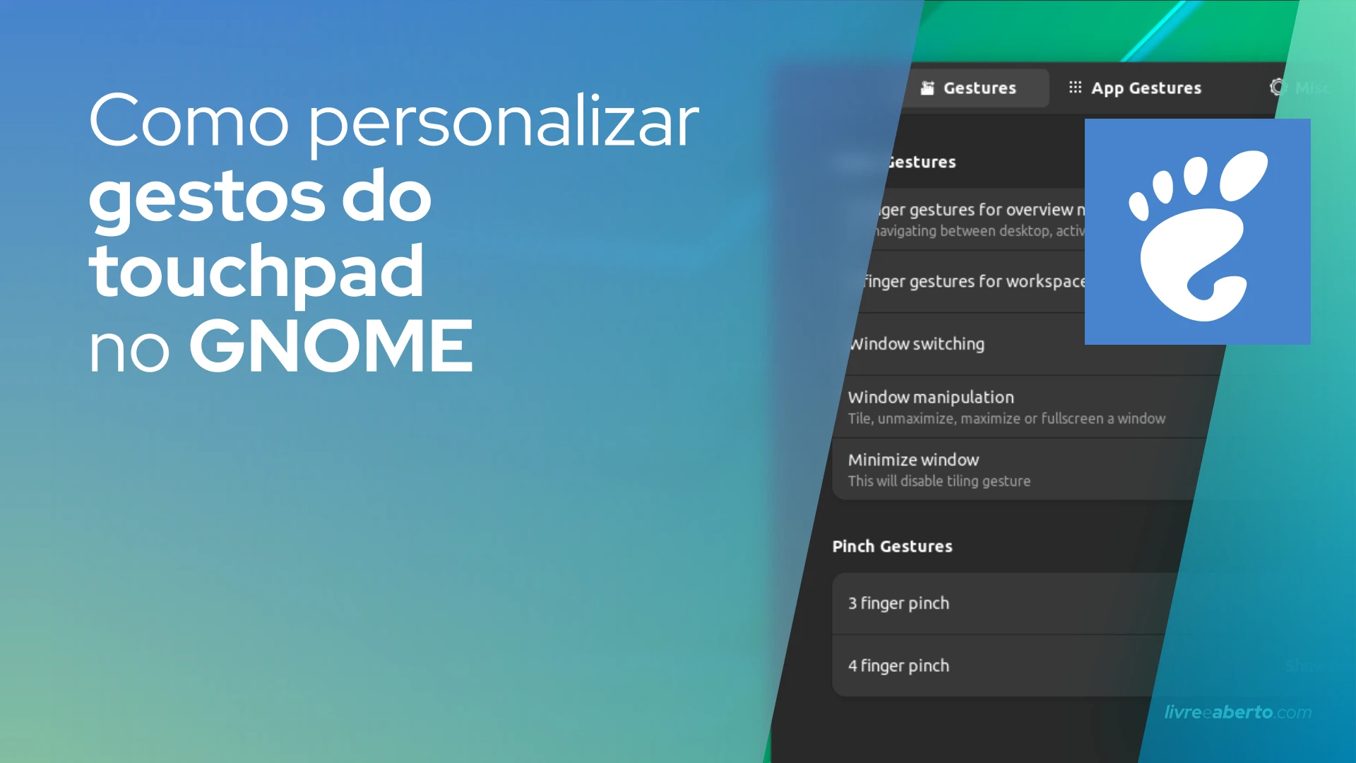 Como personalizar gestos do touchpad no GNOME
