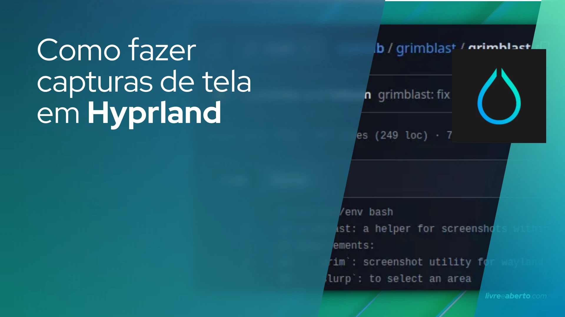 Como fazer capturas de tela em Hyprland