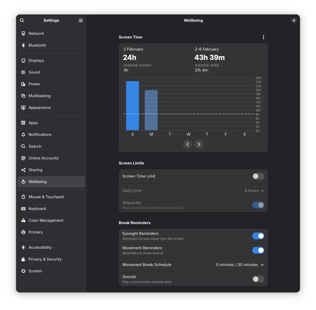 wellbeing-dark-screenshot