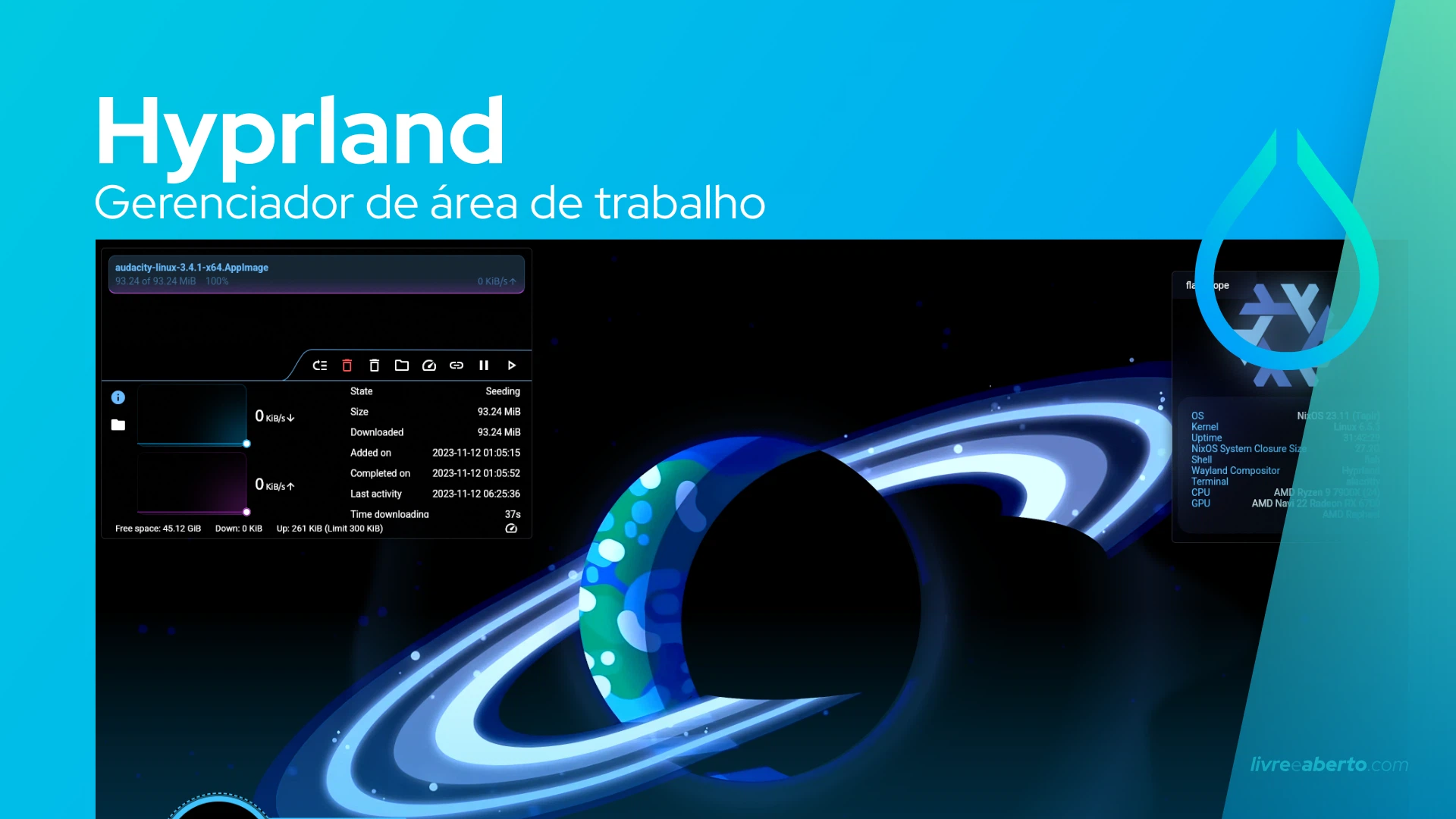 Hyprland é um compositor dinâmico de janelas em ladrilhos