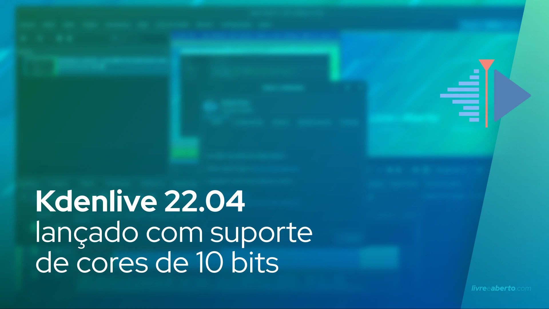 Kdenlive 22.04 lançado com suporte de cores de 10 bits