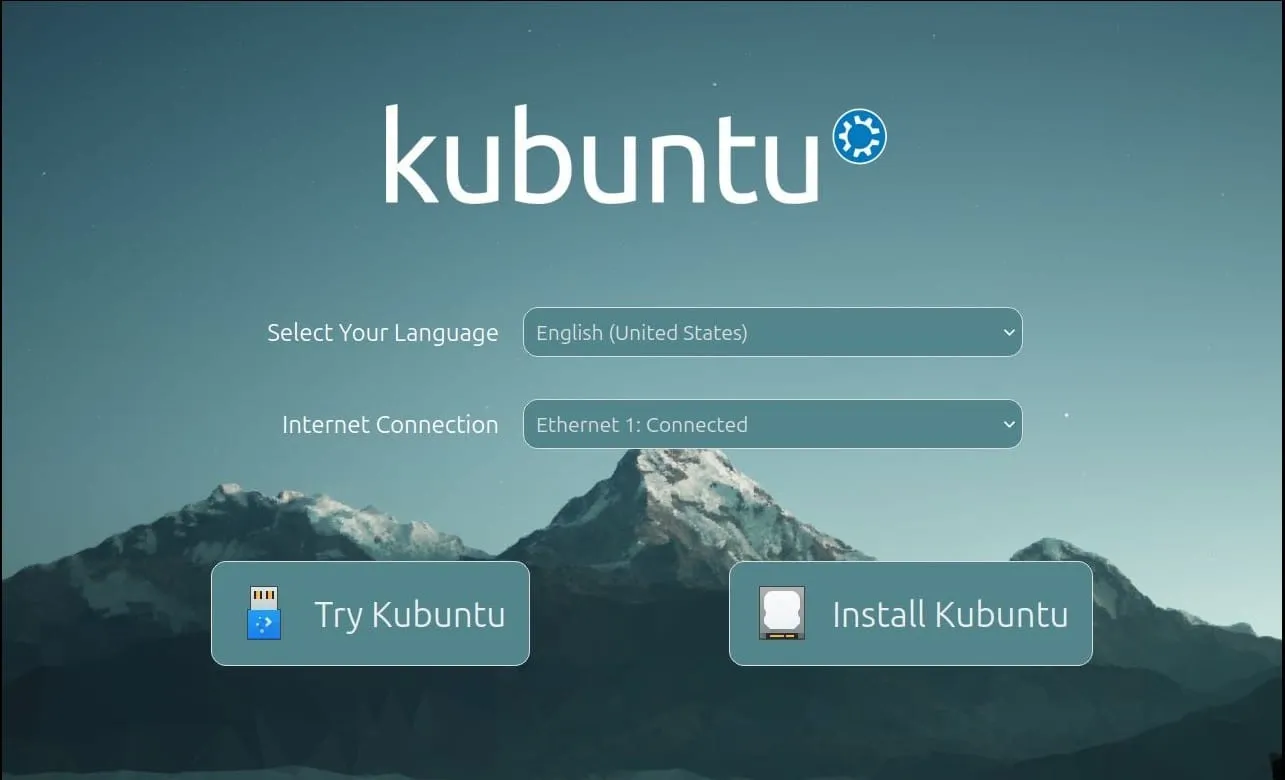 Uma captura de tela do instalador do Kubuntu 24.04 LTS