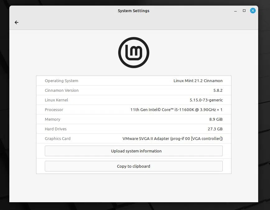 Linux Mint 21.1 sobre