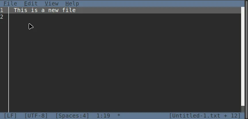 Salvar como ação no MS Edit. Está disponível no menu, bem como o atalho universal Control Shift S.
