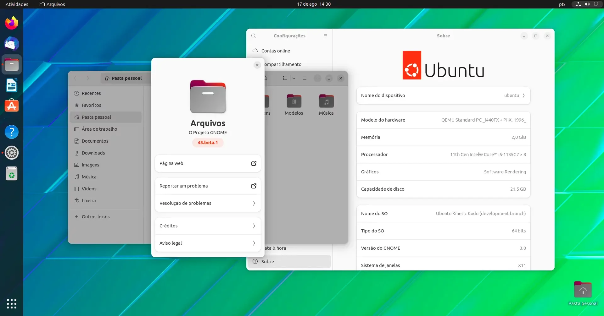 Nautilus 43 Beta no Ubuntu 22.10