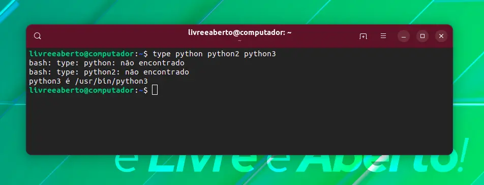 Verificando a versão do Python no Ubuntu