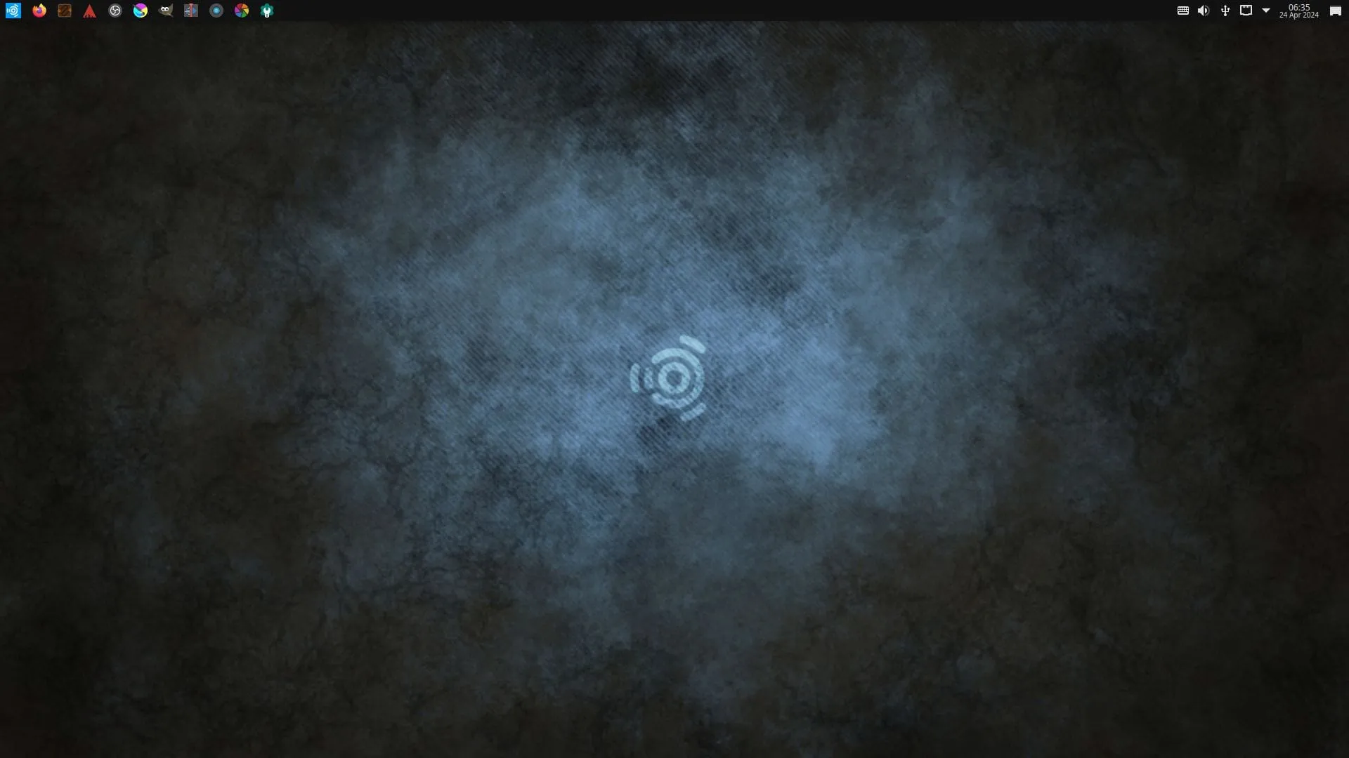 Uma captura de tela da tela da área de trabalho do Ubuntu Studio 24.04 LTS