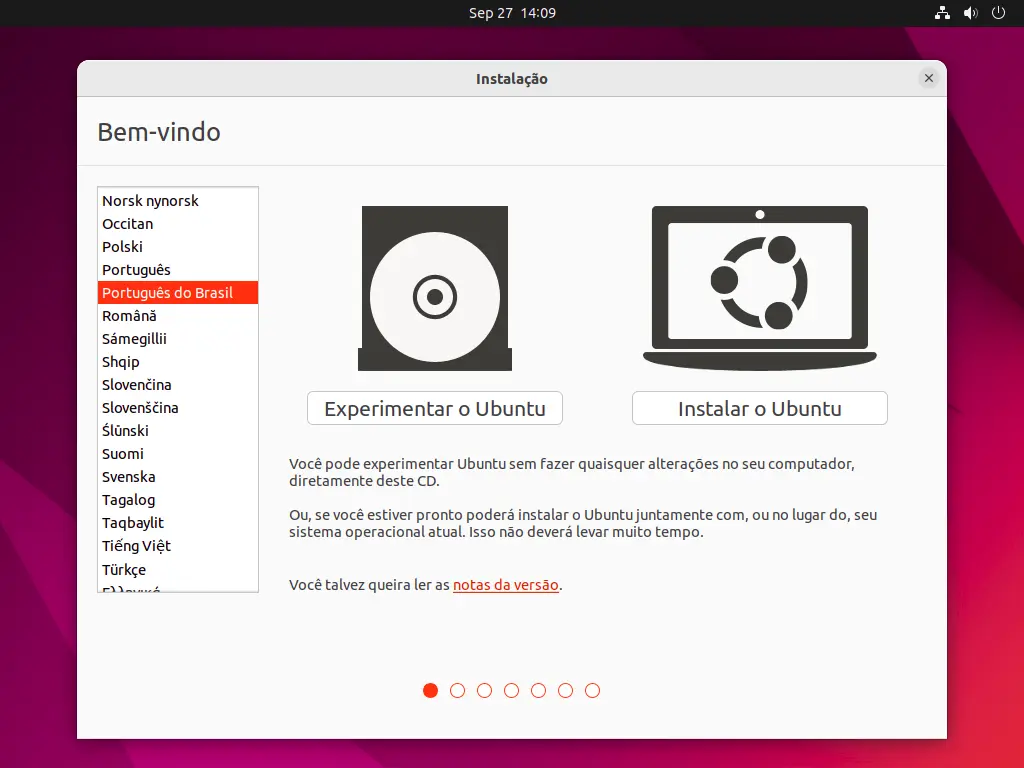 Instalação do Ubuntu